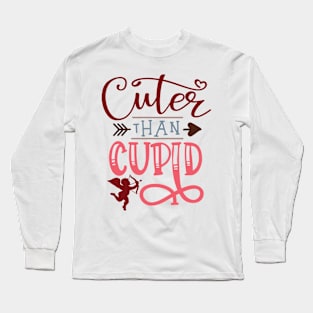 Cuter Than Cupid Valentine's Day Kids Long Sleeve T-Shirt